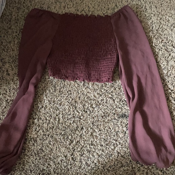 Maroon Crop Top - Picture 3 of 3